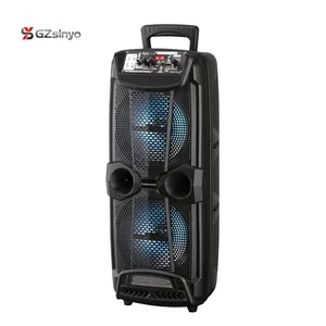 2019 Double 8 Inch Wireless Portable Trolley Bluetooth Speaker