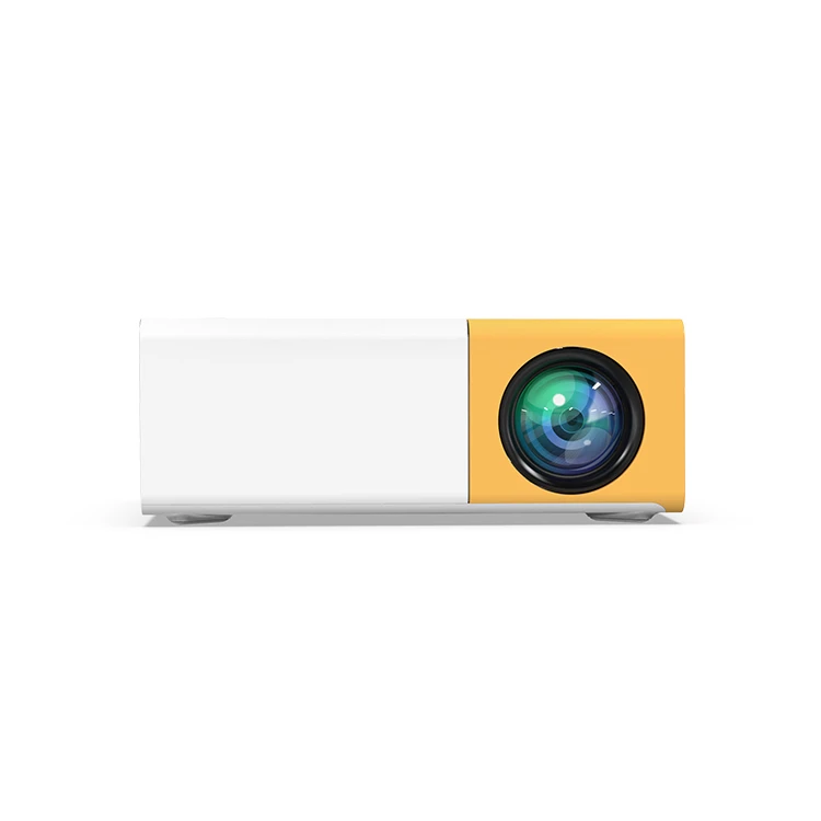 

Portable Hd Video Mini Projector 2000 Lumens Led Projector 1080p Home Theater Projector, Yellow+white