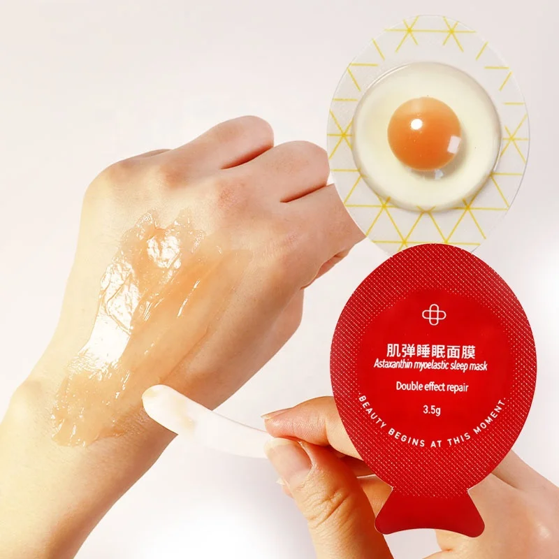 

Custom Private Label Collagen Egg-shaped Disposable 1 Time Use Moisturizing Repair Overnight Jelly Egg Sleeping Facial Mask