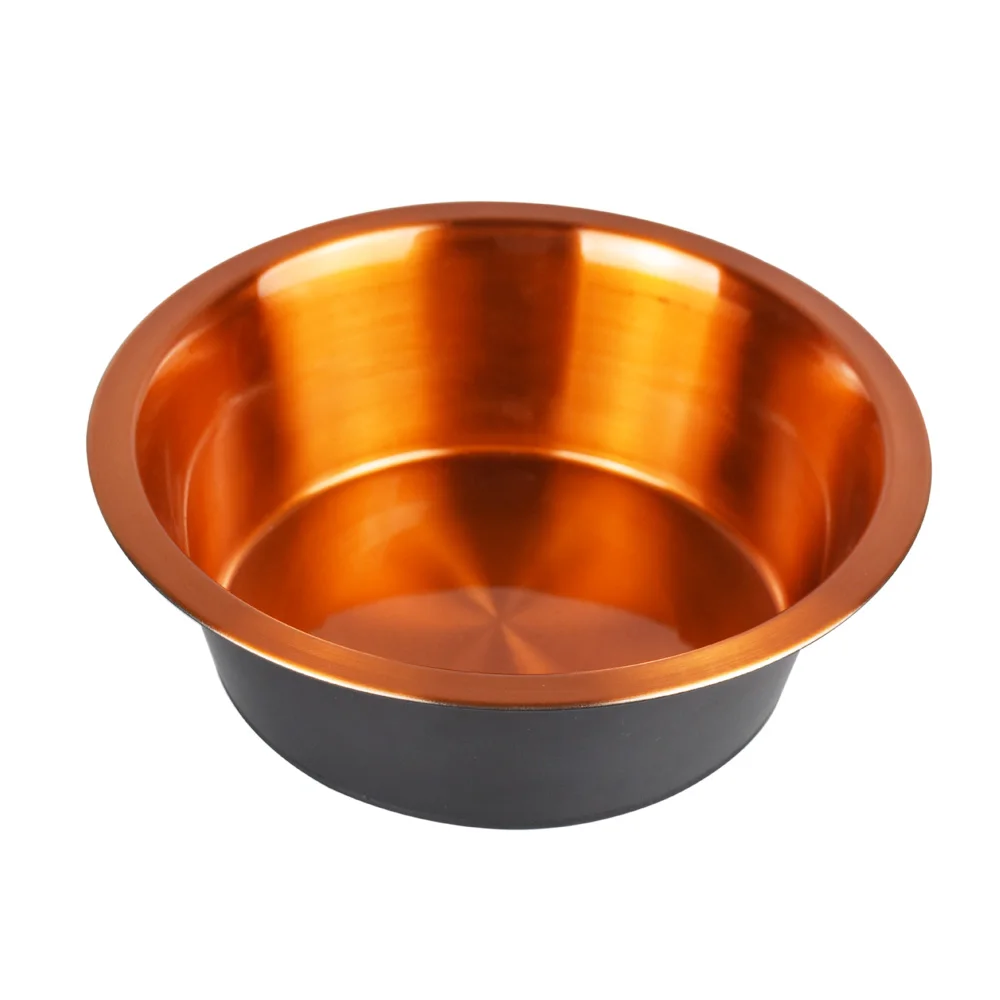 

Luxury Copper Color Stainless Steel Dog Bowl With Non Slip Dog Bowl Pet Water Bowl