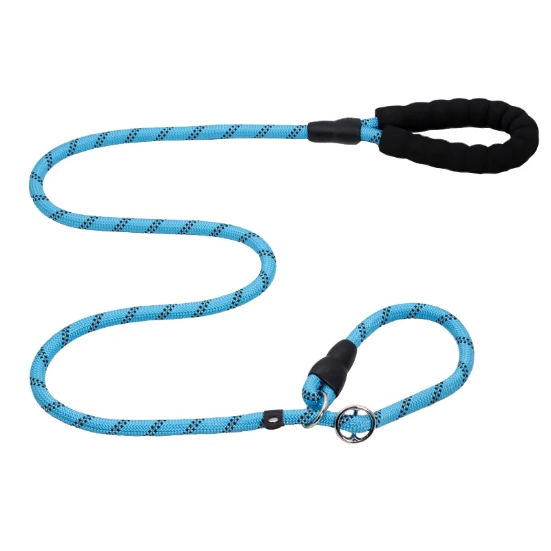 

Hot Sale Explosion Reflective Version P Chain 150CM Nylon Round Dog Rope Pet Leash For Pet Walking And Hiking, Black/red/blue/green or custom