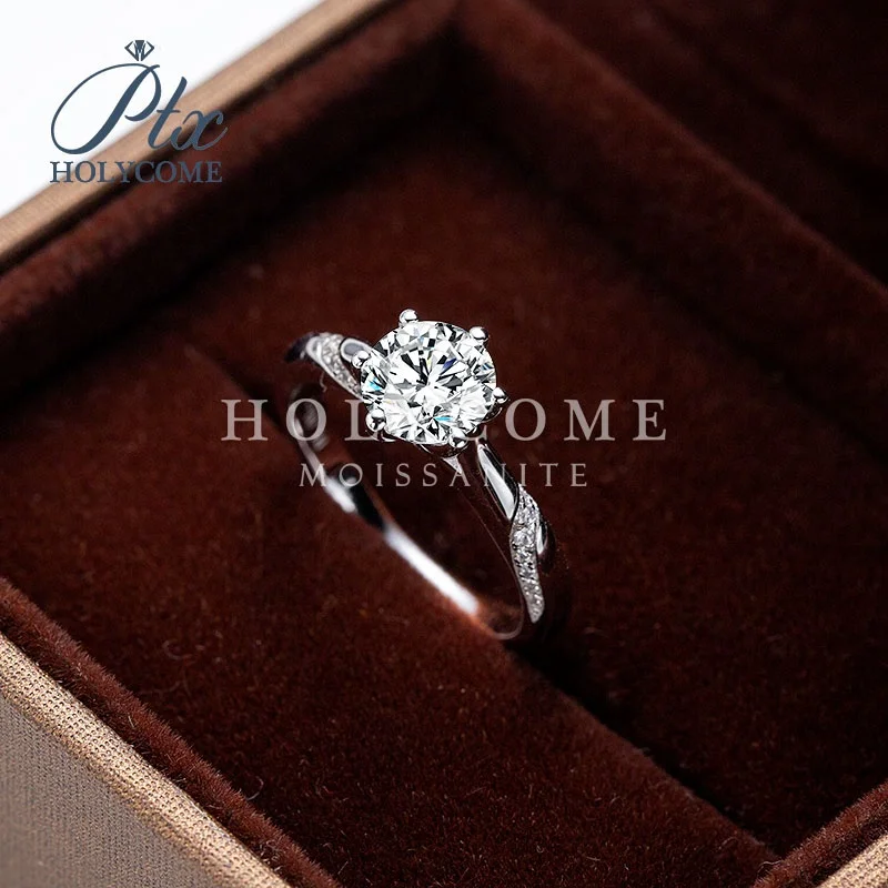 

Holycome 18k Gold Plated Moissanite Sterling Silver Diamonds Alexandrite Ring Wedding Moissanite Rings For Sale, Siver