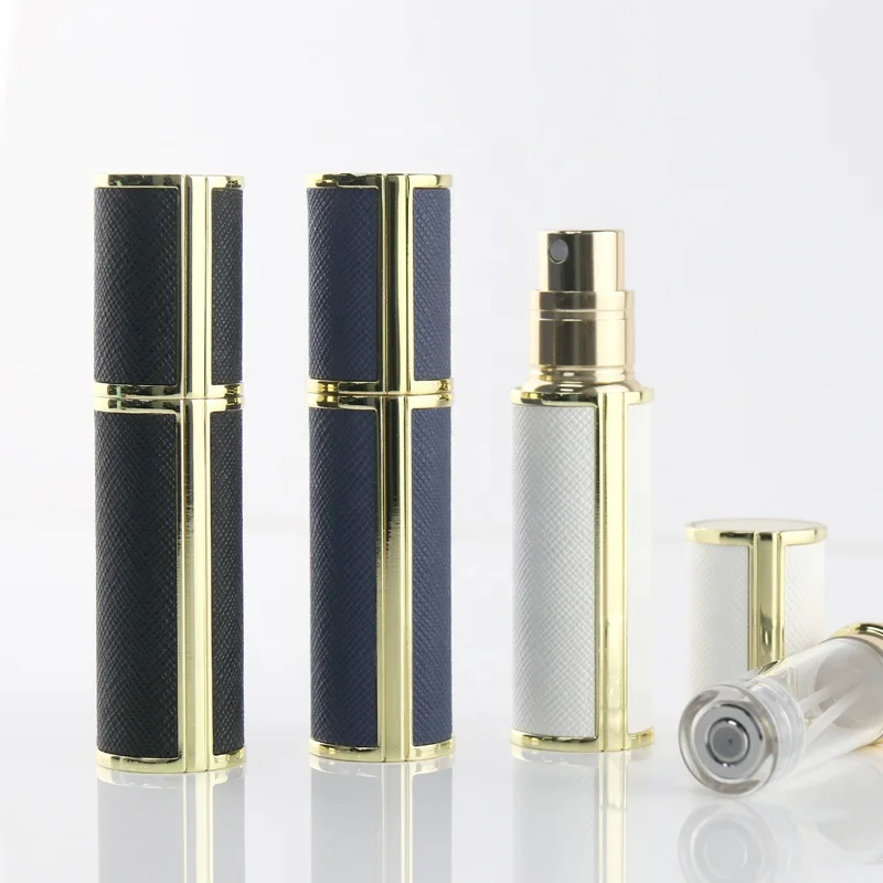 Travel Perfume Atomizer Leather Luxury Perfume Bottle Portable Refillable Atomizer 5ml