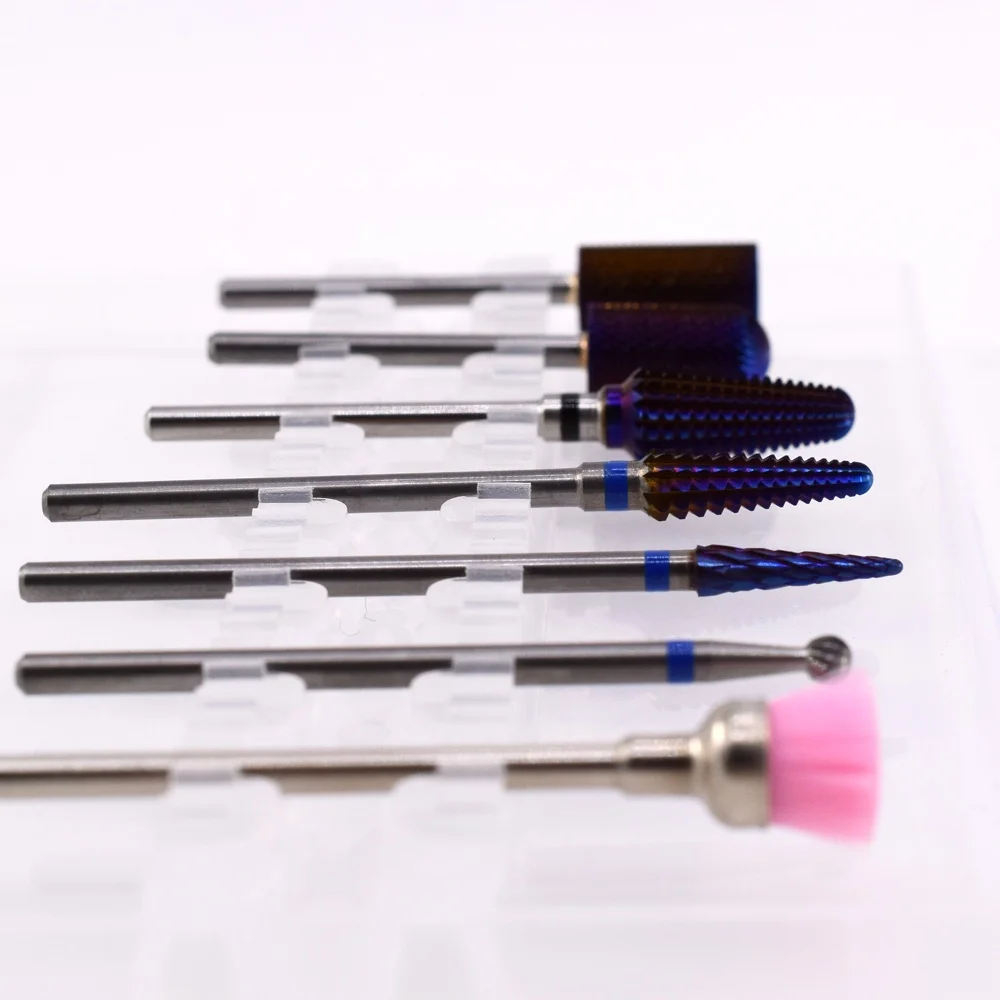 

Wholesale 7 Pcs E-File Manicure Bit Kit Tungsten Carbide Purple Nail Bits, Original