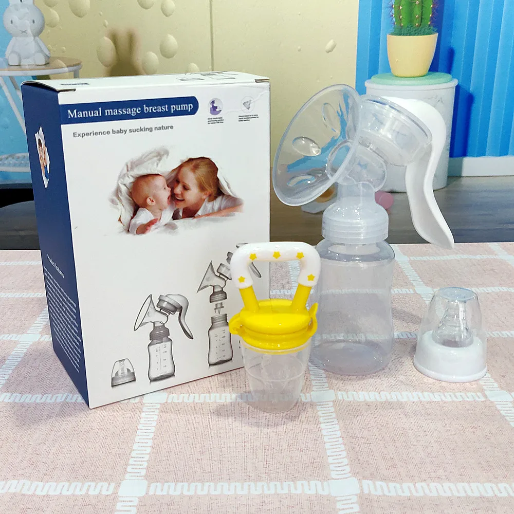 

Amiami manual breast milk pump silicone breast milk collector, White