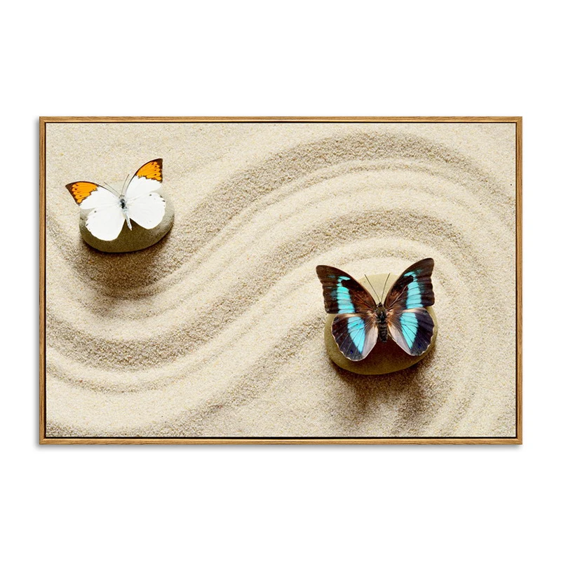 

Butterfly Framed Canvas Painting Printing Wall Art for Home Eco Friendly for Bedroom Dinning Room Office Decorative Pictures, Cmyk