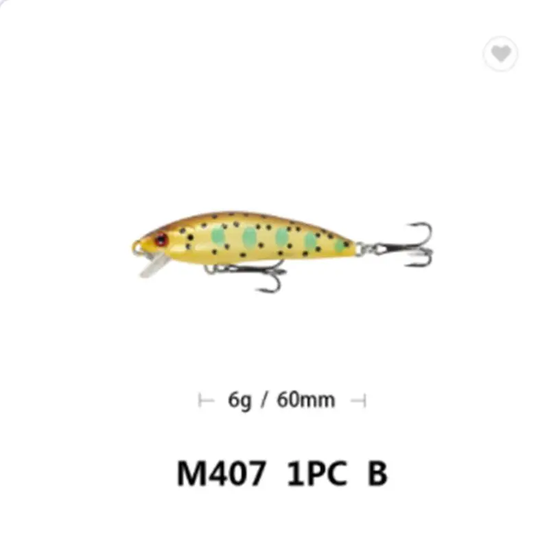 

wholesale artificial bait 6CM 6g floating minnow hard lure fishing lure, 8 colors