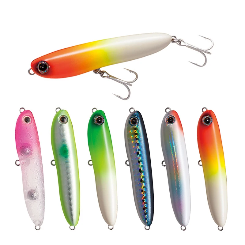 

fishing accessories wholesale lure Unpainted Fishing lures pencil stickbait, 6 colors