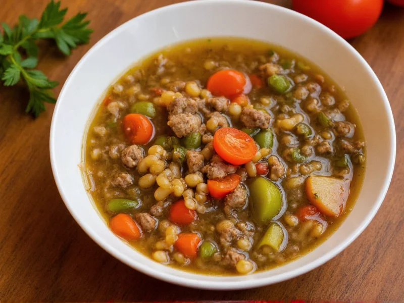 Classic Old Fashioned Vegetable Beef Barley Soup Recipe