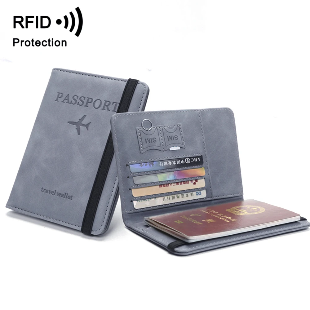 

Cheap Price Slim RFID Blocking PU Leather Travel Passport Holder Cover Wallet in Stock with Many Colors