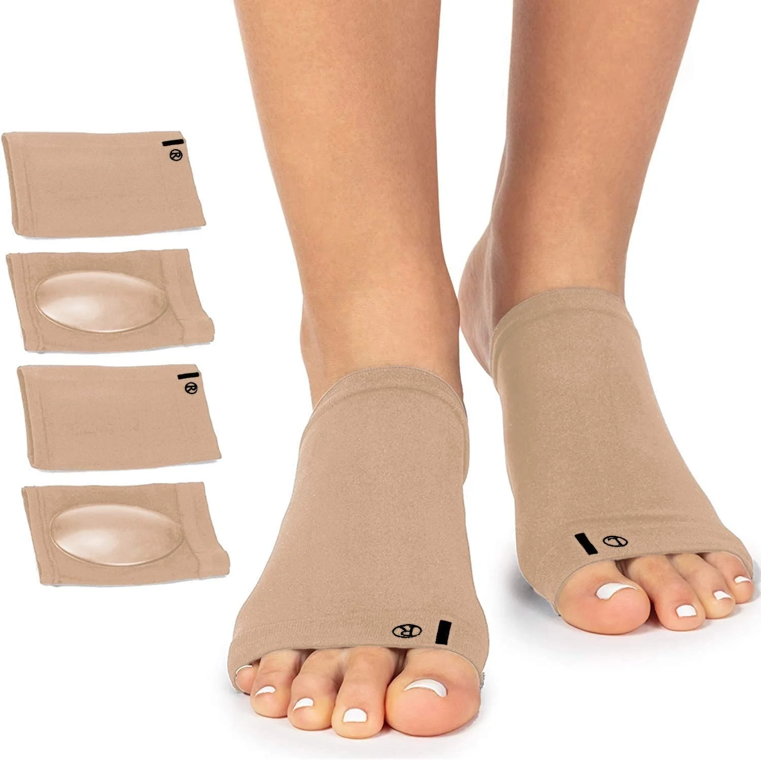 

foot care compression ankle arch support plantar fasciitis socks, Khaki/black