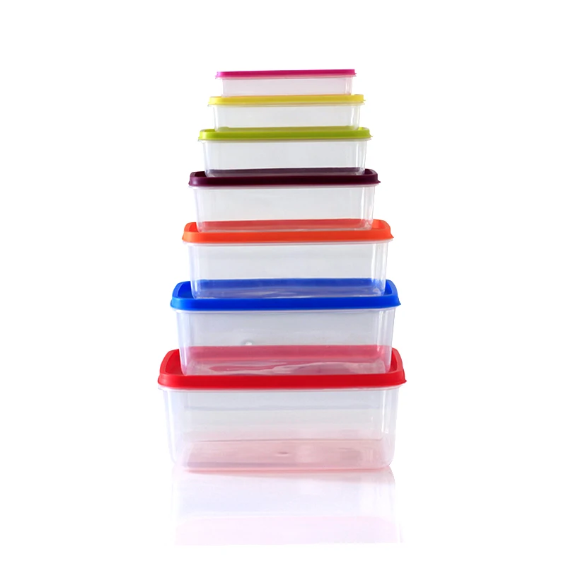 

Preservation eco friendly china cheap 7pcs container setMult-ifunctional Refrigerator Storage Box Plastic Food Container Set