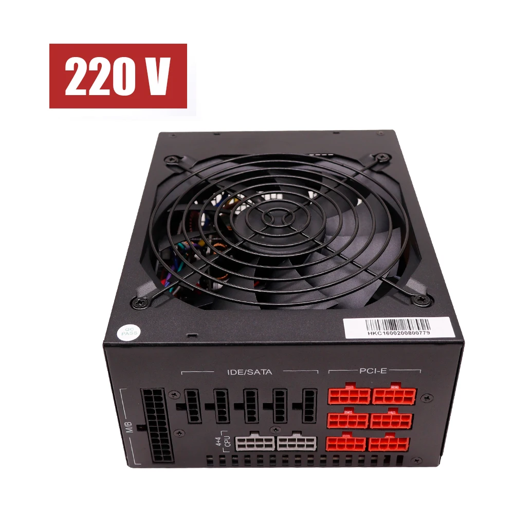 

RTX 3080 fuente de poder pc industrial supplies Wholesale computer high Pc powersupply 1600w For 6 GPU Miner Ethereum Mining