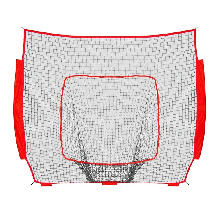 

The accessories net of 7*7FT baseball and softball practice batting training net, Red/black and customized