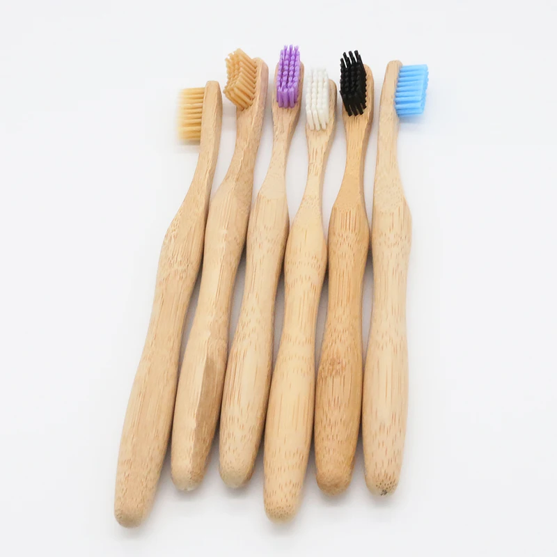 

Gourd shape handle wholesale eco bamboo toothbrush, Customized color