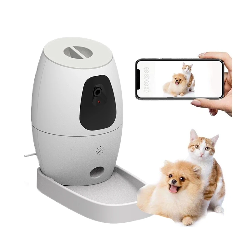 

Amazon WiFi App Control Dog Cat Food Bowls Feeder Camera Smart Automatic Pet Feeders