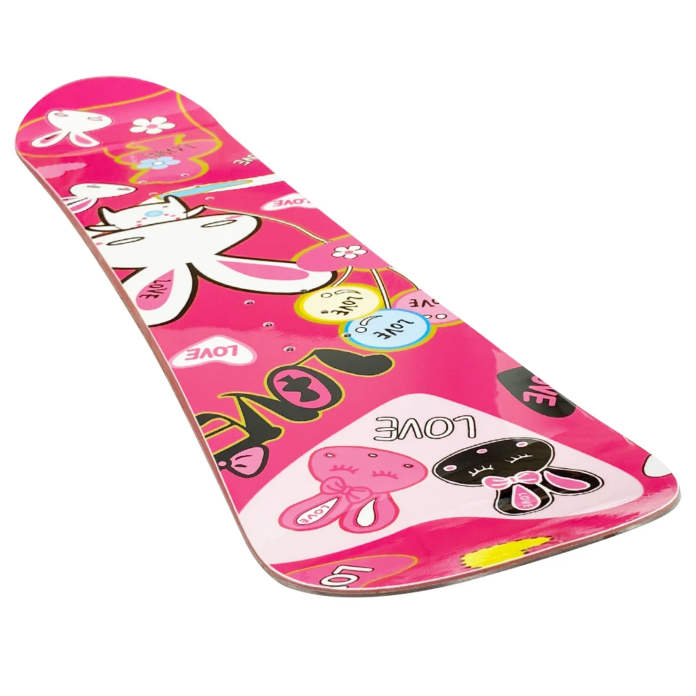 

Newbility Amazon hot sale 165cm poplar ski board cartoon snowboards ski equipment, Pink or customizable