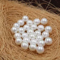 

Large supply of shell pearl 3-18mm white half hole shellfish DIY jewelry accessories loose beads wholesale particles