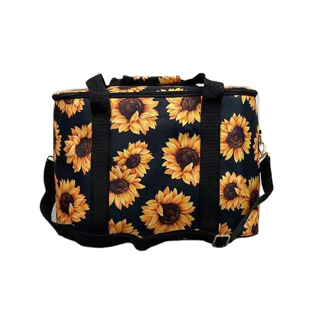 

Western Monogram Sunflower Cooler Crossbody Bags Summer Beach Cooler Travel Bag