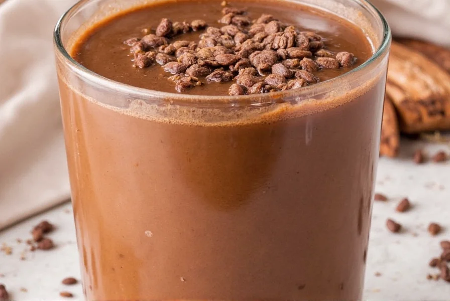 Traditional Mayan cocoa drink in clay mug