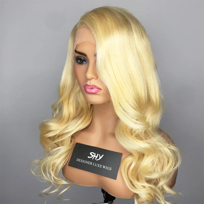 

#613 Color Body Wave Blonde Human Hair Wig Lace Front Wigs For Women Pre Plucked