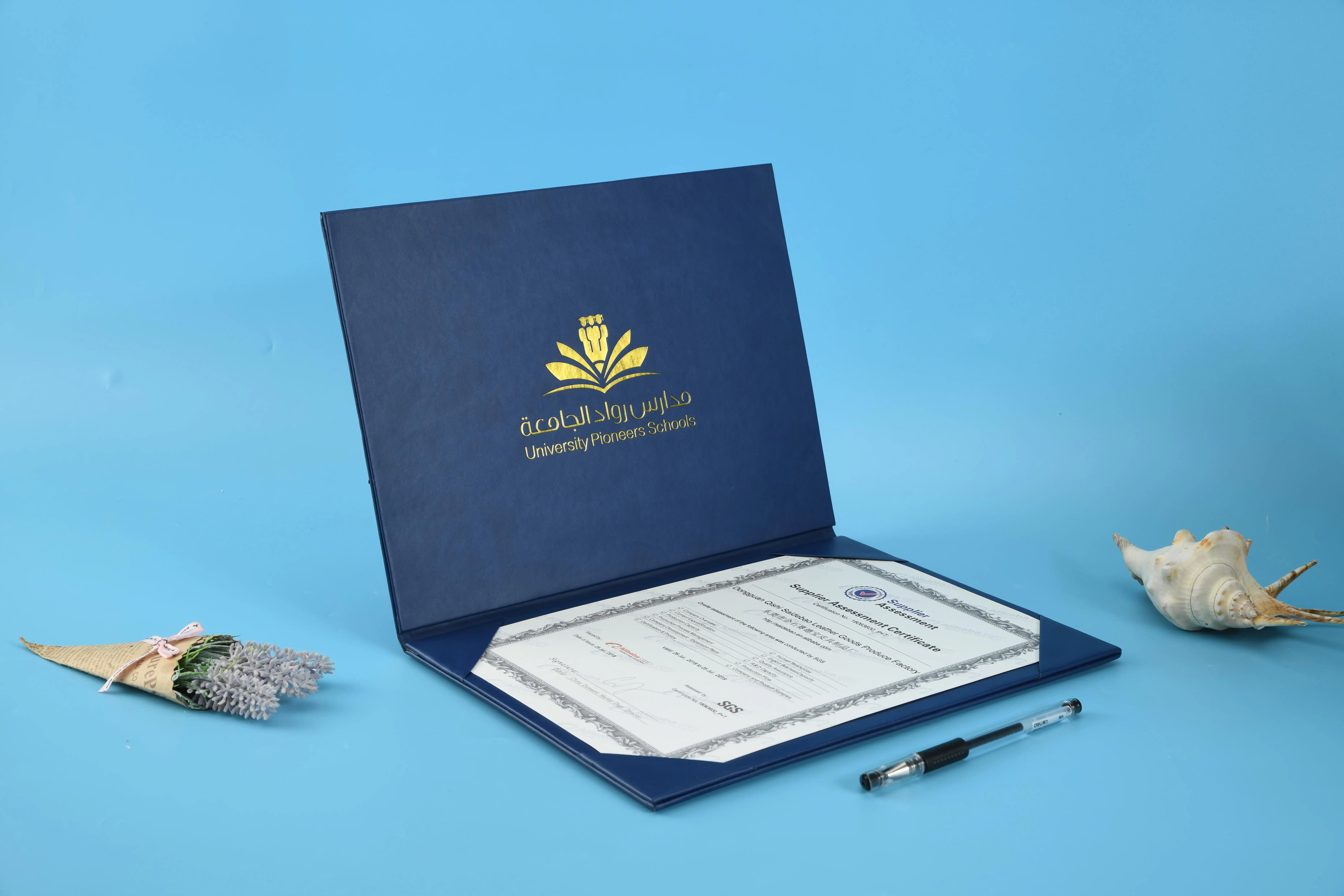 
Factory Direct Sale Diploma Document Cover Pu Certificate Holder 