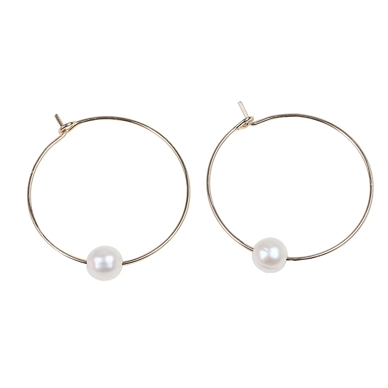

Latest custom freshwater pearl gold earrings, White