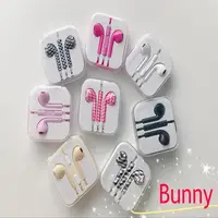 

Free sample 3.5mm Bunny PVC earphones headphone 1.2M handsfree stereo in-ear wired earphone for iPhone and Android