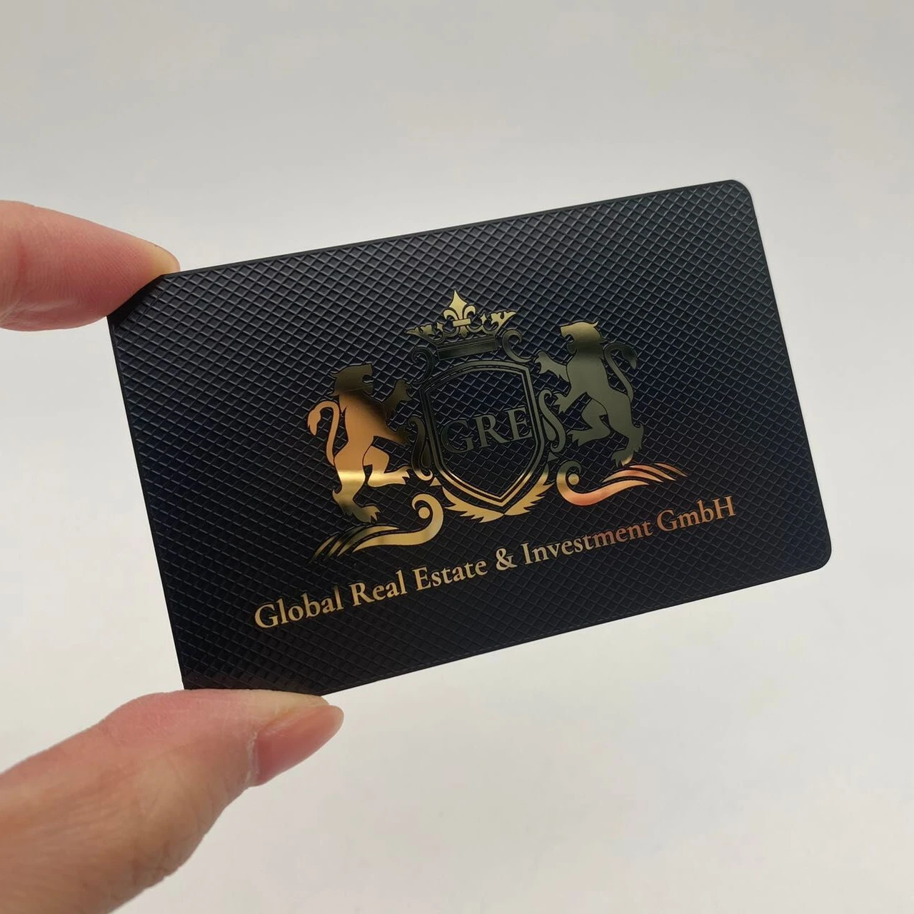 DU black and gold metal cards