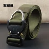1.5 Inch Custom Men'S Outdoor Army Web Military Tactical Woven Nylon Waist Combat Belt With Metal Buckle