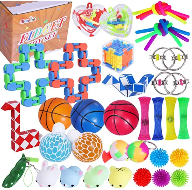 

Sensory Fidget Toys Set, 40 Pcs Stress Relief and Anti-Anxiety Toys for Adults Kids