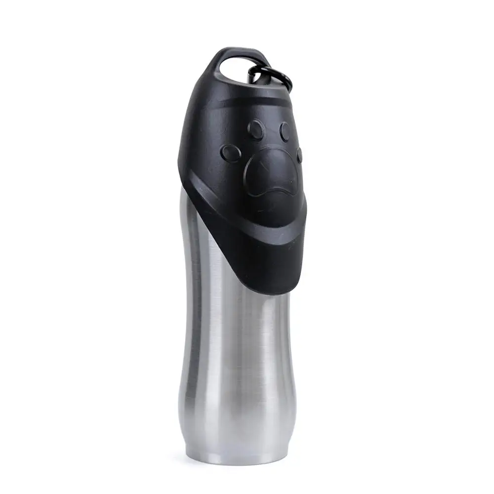 

Easy to Carry Pet Water Bottle, Easy to Drink Outdoor Stainless Steel Dog Water Bottle, Travel Water Bottle Pet, Silver