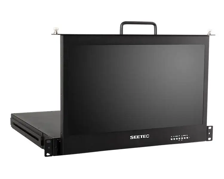 

SEETEC 17.3 Inch 1RU Pull-Out Rack Mount broadcast video Monitor with Full HD 1920x1080, Black