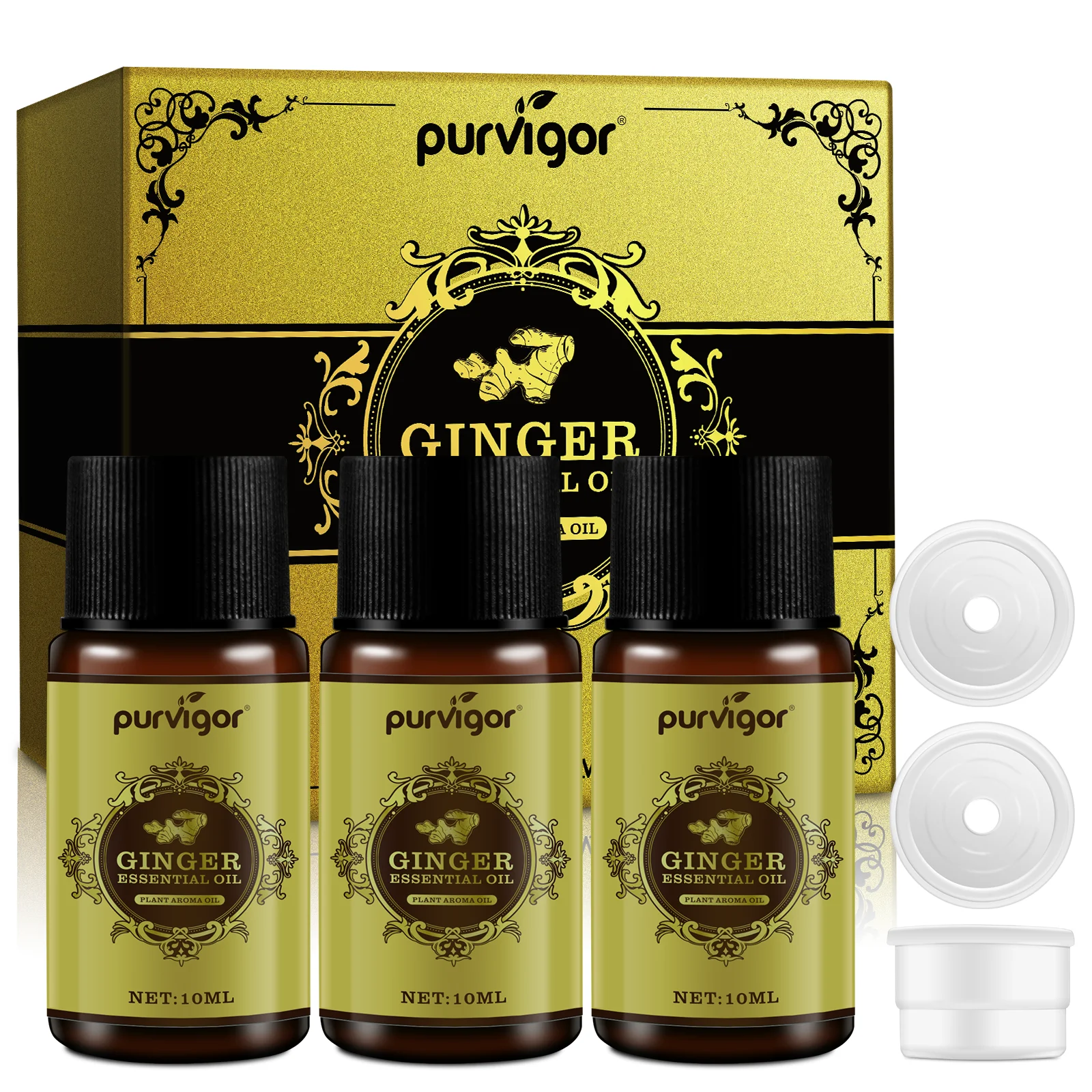 

PURVIGOR ginger essential oillose weight soothes skin ginger massage oilhair growth ginger oil for weight loss belly fat