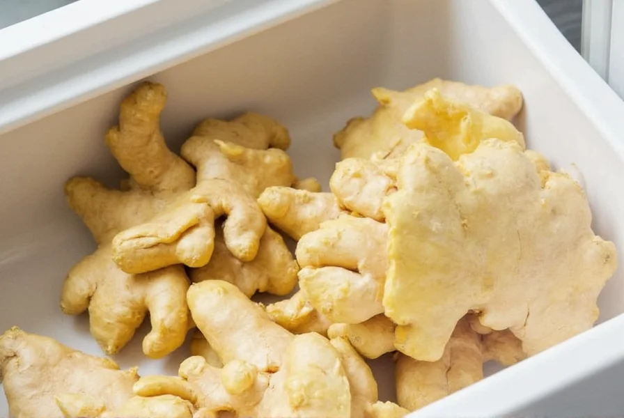 Different storage methods for ginger root including refrigerator and freezer options