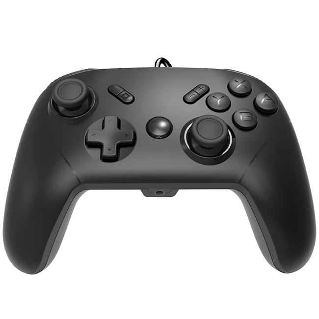 

Full featured game joystick 6 axis gyroscope dual vibration 3 speed burst audio wired game controller suitable for Switch gamepa