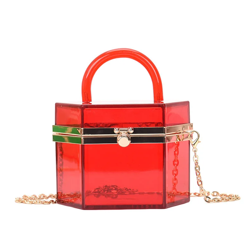 

Fashion Clear Acrylic Designer Transparent Women's Handbag 2021 Female Women's Bag Purses Clutch Evening Party Bags for Women, Picture