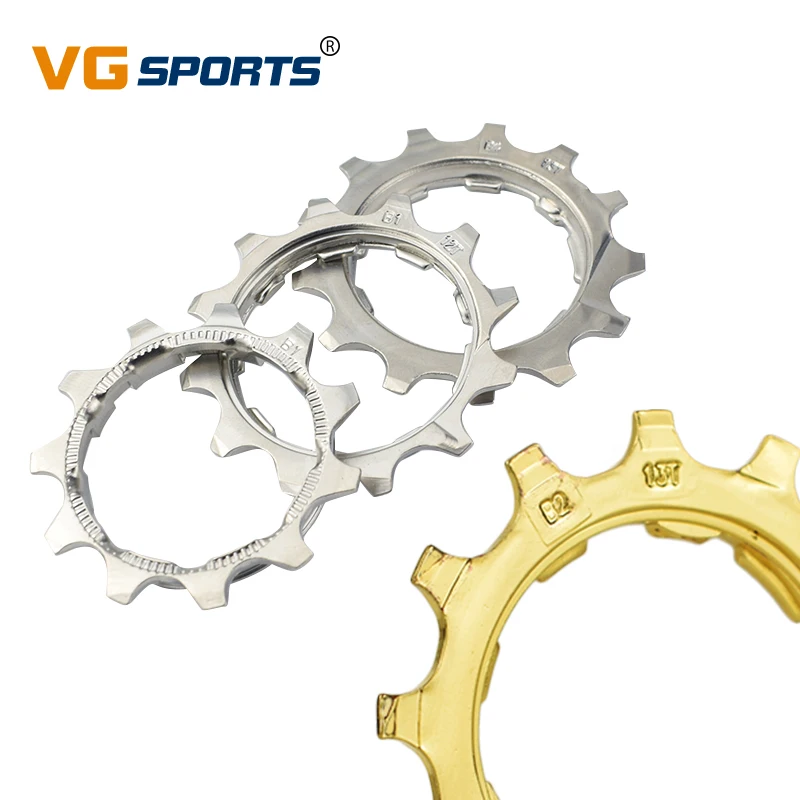 

1PC Bicycle Cassette Sprockets cog MTB Road Bike Freewheel 8 9 10 11 12 Speed 11T 12T 13T for Small Tooth Repair Piece, Silver,gold