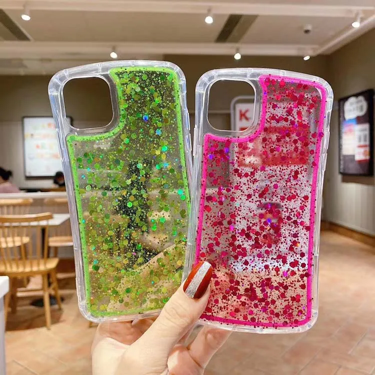 

Fashion Design Shockproof Glitter Color Transparent Hard Acrylic Dripping Glue Mobile Phone Cover Case For Iphone 6 6g 6s (4.7)