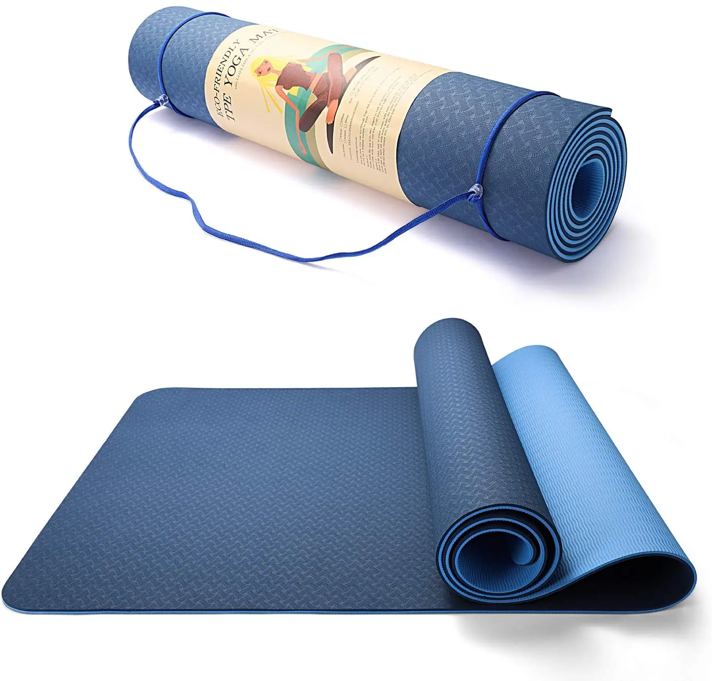 

Personalized 10mm Thick Customised Eco Friendly Tpe Pilates Yoga Mat With Design Your Own Yoga Mat, Optional