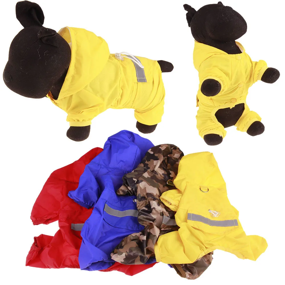 

Wholesale Custom Comfortable Large Pet Clothes Hoodie Safe Reflective Waterproof Pet Dog Raincoat, As picture