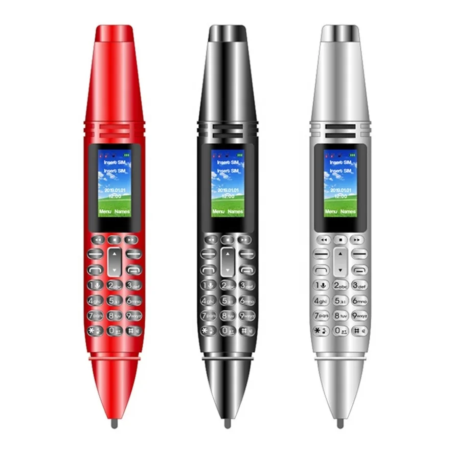 

UNIWA AK007 Pen Shaped Cellphone Dual SIM Card 2G GSM Mobile Phones 0.96" Screen BT V3.0 Dialer
