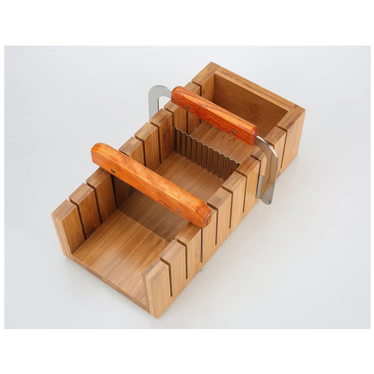 

Adjustable bamboo wood soap mold kit handmade bread soap mold Soap cutting tool
