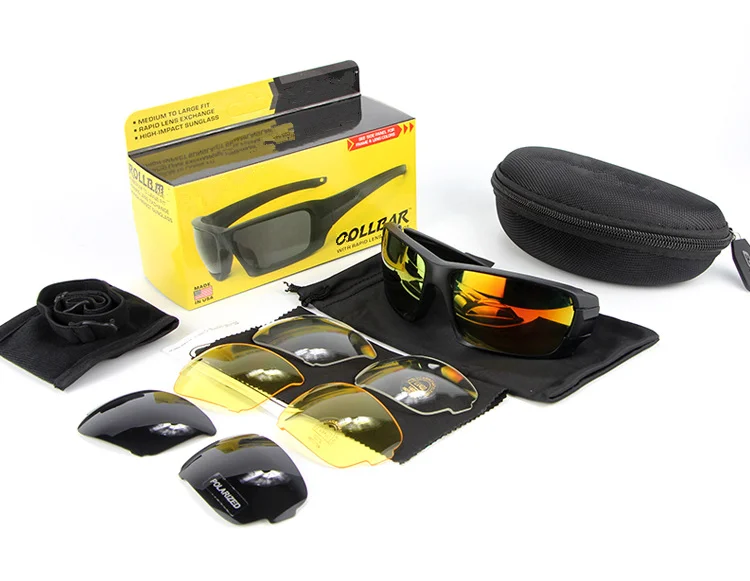 

Tactical Polarized Glasses 3 Lenses Army Sunglasses Men's Shooting Eyeshield, Customized