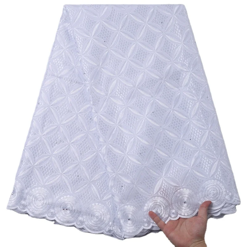 

White African Lace Fabric Swiss Voile Lace With Stones In Switzerland Cheap Lace Fabric Dubai Style For Everyone Dress Sew 2202, As shown in the photos