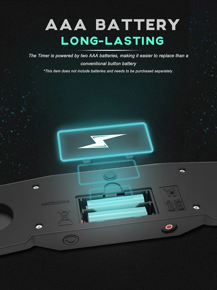 Yongjun professional cube competition black/grey ABS plastic large cube timer display