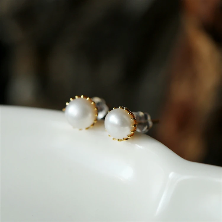 

Aimgal Creative earrings 14K gold-plated natural freshwater pearl earrings for women