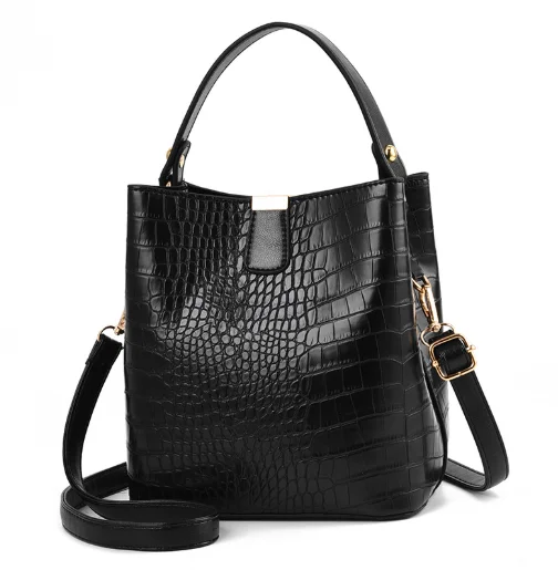 

Women's Leather Designer Handbags Tote Purses Crocodile Shoulder Bucket Bags, Customized color