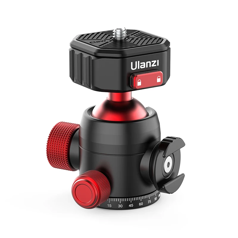 

Ulanzi U-100 Mini Claw Quick Release Pan Ball Head, Metal Durable Rotating Panoramic Tripod Ball Head for Camera Accessories