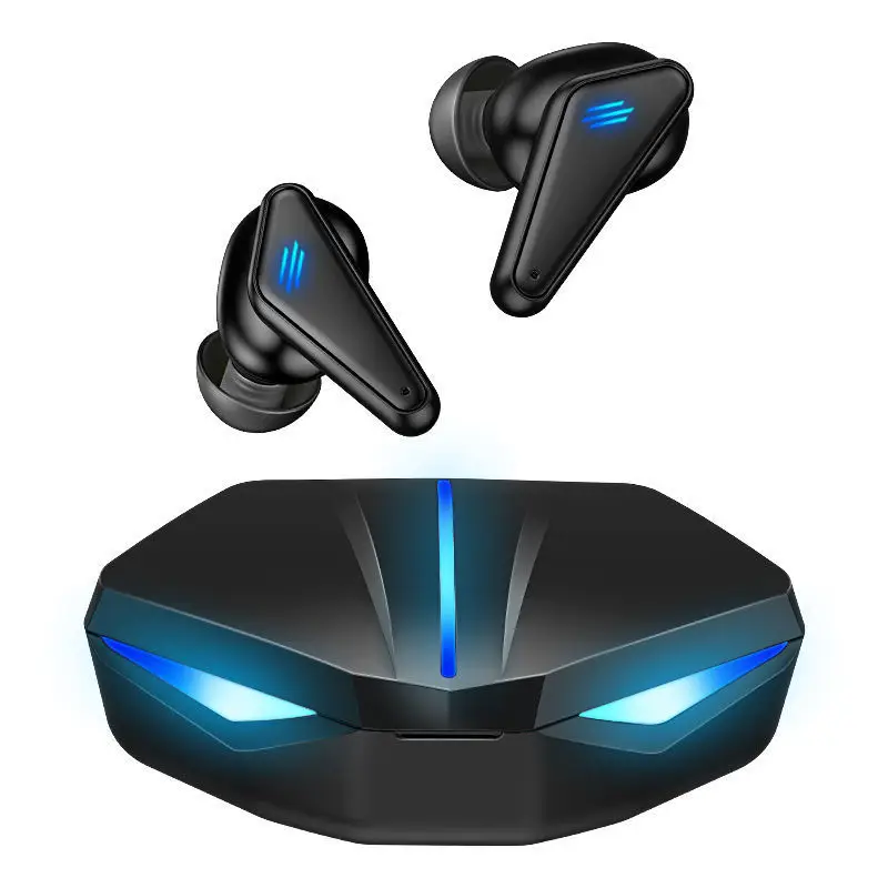 

Touch Control BT5.1 Stereo LED Display Colorful Lights Low Latency True Wireless TWS Gaming Earphone For iPhone, Black